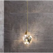 Светильник подвесной ElegantLight DZN-8355 БРОНЗА D100/H1500/1/LED/5W/4500K FACETED-STONE 23-05