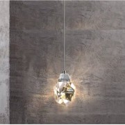 Светильник подвесной ElegantLight DZN-8357 ХРОМ D100/H1500/1/LED/5W/4500K FACETED-STONE 23-05