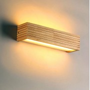 Светильник настенный ElegantLight DZN-11291 WOOD D350*80/H80/1/LED/6W/2800K светлое дерево PASTIME