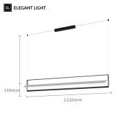 Светильник DZN-40728 ЧЕРНЫЙ+СЕРЕБРО D1220*19*16/H1200/1/LED/24W/4000K PYTHAGORAS