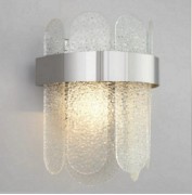 Светильник DZN-54948 ХРОМ  D210/H280/2/Е14/.W/стекло на плафоне дымчатого цвета 25-01(аналог 54948)