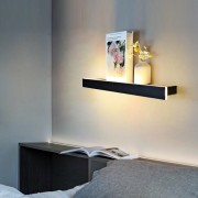 Светильник - декоративная полочка DZN-65159  ЧЕРНЫЙ  D400/H100/1/LED/8W/4000K с выключателем
