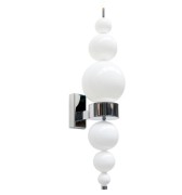 Светильник DZN-33920 ХРОМ+БЕЛОЕ СТЕКЛО D500/H140/2/LED/10W