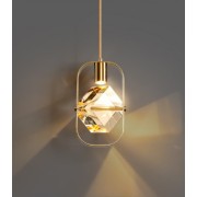 СветильникDZN-13730 ЗОЛОТАЯ БРОНЗА ` D160/H260+1500/1/LED/5W/4000K TETRIS