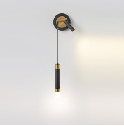 Светильник DZN-34371 ЧЕРНЫЙ + БРОНЗА D40*300/H1000/2/LED/5+3W/4500K HAND