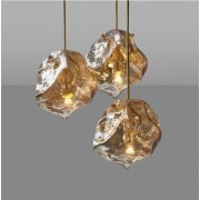 Светильник подвесной ElegantLight DZN-13794 БРОНЗА + ЯНТАРЬ ` D300/H1500/3/E27/60W LAVA