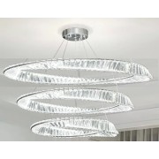 Светильник подвесной светодиодный EL SPFD-8188+8189+8190 ХРОМ D400+600+800/H1200/3/LED/150W DOMO