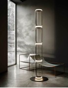 Светильник напольный ElegantLight DZN-4951 ЧЕРНЫЙ/ПРОЗРАЧНЫЙ D280/H1280/5/LED/20W/4500К BAMBBO (2 КОРОБКИ !!!)