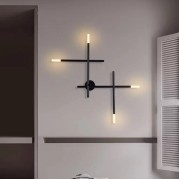 Светильник настенный ElegantLight DZN-4957 ЧЕРНЫЙ D660/H180/4/G4/40W Brush Wall