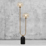 Светильник DZN-13853 ЗОЛОТАЯ БРОНЗА + ЧЕРНЫЙ МРАМОР 