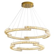 Светильник подвесной DZN-13881 ЗОЛОТО ` D800+600/H1200/2/LED/80W 2.4G RIPPLE