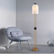 Светильник DZN-13896 ЗОЛОТАЯ БРОНЗА ` D220/H1710/1/E27/40W белое матовое стекло LANTERN