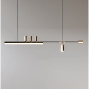 Светильник DZN-13959 ЧЕРНЫЙ + ЛАТУНЬ `  L1200/1500/1+5/LED+GU10/10+35W/4000K ZODIAC