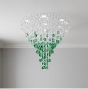 Светильник-инсталляция DZN-5051 ЗЕЛЕНЫЙ/ПРОЗРАЧНЫЙ 
