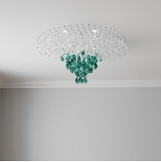 Светильник-инсталляция DZN-5053 ЗЕЛЕНЫЙ/ПРОЗРАЧНЫЙ 