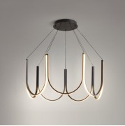 Светильник ElegantLight DZN-13080 ЧЕРНЫЙ D600/H400+1200/7/LED/100W/4500K HEITO 25-07