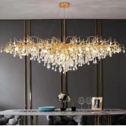 Светильник ElegantLight DZN-8260 GOLD/ЗОЛОТО D1600*750/H500/20/E14/10W RAIN 22-10