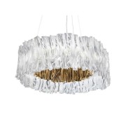 Светильник DZN-14003 ЗОЛОТО + БЕЛЫЙ ` D580/H200+1200/1/LED/38W/4500K PLEATEDLIGHT