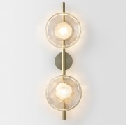 Светильник DZN-102914 ЗОЛОТО МАТОВЫЙ ` D200/H650/2/LED/.W/3000+4500+6500K стекло D200 мм