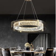 Светильник DZN-13157 ЗОЛОТО + ТОНИРОВАННОЕ СТЕКЛО D600/H130+1200/1/LED/60W/4500K