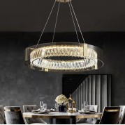 Светильник DZN-13157 ЗОЛОТО + ТОНИРОВАННОЕ СТЕКЛО D600/H130+1200/1/LED/60W/4500K