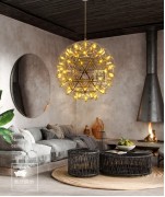 Светильник ElegantLight DZN-8318 ЗОЛОТО D600/H1500/92/LED/27,6W/4000K SALUTE 22-12