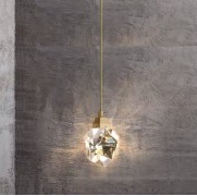 Светильник подвесной ElegantLight DZN-8355 БРОНЗА D100/H1500/1/LED/5W/4500K FACETED-STONE 23-05