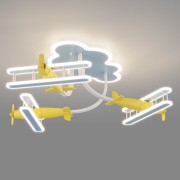 Светильник DZN-14042 СИНИЙ/ЖЁЛТЫЙ + ДЕРЕВО ` D730/H260/4/LED/50W 2.4G AIRPLANE