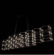 Светильник DZN-11199 MAT.CHROME D1200/H300+2000/462/LED/80W/4000K 7070LED (0.4WX192PCS) SELENA