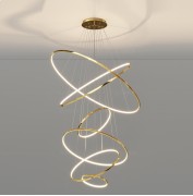 Светильник DZN-11215 ЗОЛОТО D300+400+600+800+1000+1200/H3000/6/LED/..W 2.4G AMIA