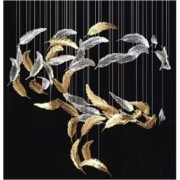 Светильник-инсталляция DZN-13207 ХРОМ + ПРОЗРАЧНЫЙ перья, без источника света VSST