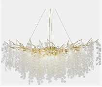 Светильник DZN-34947 ЗОЛОТО / МАТОВЫЙ+ПРОЗРАЧНЫЙ D1200*400/H1200/9/E14/40W COINS 24-12