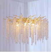 Светильник ElegantLight XCP.39238 ЗОЛОТО D600/H1200/8/E14/40W FLOWING DZN23-05