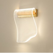 Светильник настенный ElegantLight DZN-11276 ЗОЛОТО D300*200/H150/1/LED/8W/4000K SPRAY акрил с блёстками