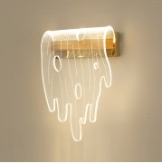 Светильник настенный ElegantLight DZN-11276 ЗОЛОТО D300*200/H150/1/LED/8W/2800K SPRAY акрил с блёстками