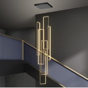 Светильник DZN2-5-25-200*1000 BLACK/ЧЕРНЫЙ D600*600/H3000/6/LED/230W FRAMME 23-12