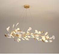 Светильник DZN-8466 БРОНЗА + БЕЛАЯ КЕРАМИКА D1200*650/H1260/8/G9/72W/4000K GINKOA