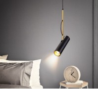 Светильник ElegantLight DZN-35594 ЧЕРНЫЙ + БРОНЗА D60*200/H1200/1/GU10/50W