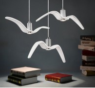 Светильник DZN-10789 БЕЛЫЙ / ХРОМ D380/H1200/1/LED/3W BIRD-S