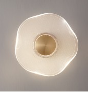 Светильник настенный ElegantLight DZN-11283 ЗОЛОТО D240/H90/1/LED/8W/4200K SPRAY акрил с точками