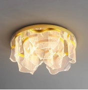 Светильник потолочный ElegantLight DZN-11301 ЗОЛОТО D500/H240/12/LED/44W/4200K SPRAY акрил с точками