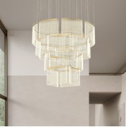 Светильник подвесной ElegantLight DZN-11305 ЗОЛОТО D1000/H2500/8+8+4+4/LED/140W/4500K