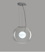 Светильник подвесной ElegantLight DZN-11312 ХРОМ/ПРОЗРАЧНЫЙ D400/H350+1500/1/LED/10W/4500K Big One by Brokis