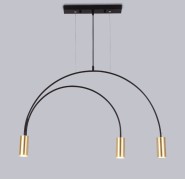 Светильник DZN-5319 БРОНЗА + ЧЕРНЫЙ D900*550/H1200/3/GU10/50W KINK