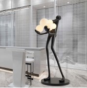 Светильник торшер-маникен DZN-11376 ЧЕРНЫЙ D800*420/H1800/6/E27/20W MANIKIN 24-01