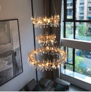 Светильник потолочный ElegantLight DZN-5396 БРОНЗА D600+800+1000/H300/30/G9/40W TWIG