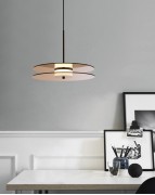 Cветильник DZN-43639 ЧЕРНЫЙ + ТОНИРОВАННОЕ СТЕКЛО D280*60/H1500/1/LED/12W/4500K UFO 24-08