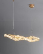 Светильник подвесной светодиодный ElegantLight DZN-33778 ЗОЛОТО D1000*250/H1000/1/LED/120W/3000-4500-6500 без ПДУ DOMO