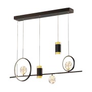 Светильник подвесной ElegantLight DZN-52426 ЧЕРНЫЙ ` D1200*120/H1500/2+5/GU10+LED/.W/4000K 24-12