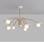 Светильник DZN-32969 БЕЛЫЙ+ЗОЛОТО D1200/H750/6/G9/40W